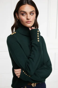 Holland Cooper Chamonix Roll Neck Knit Emerald