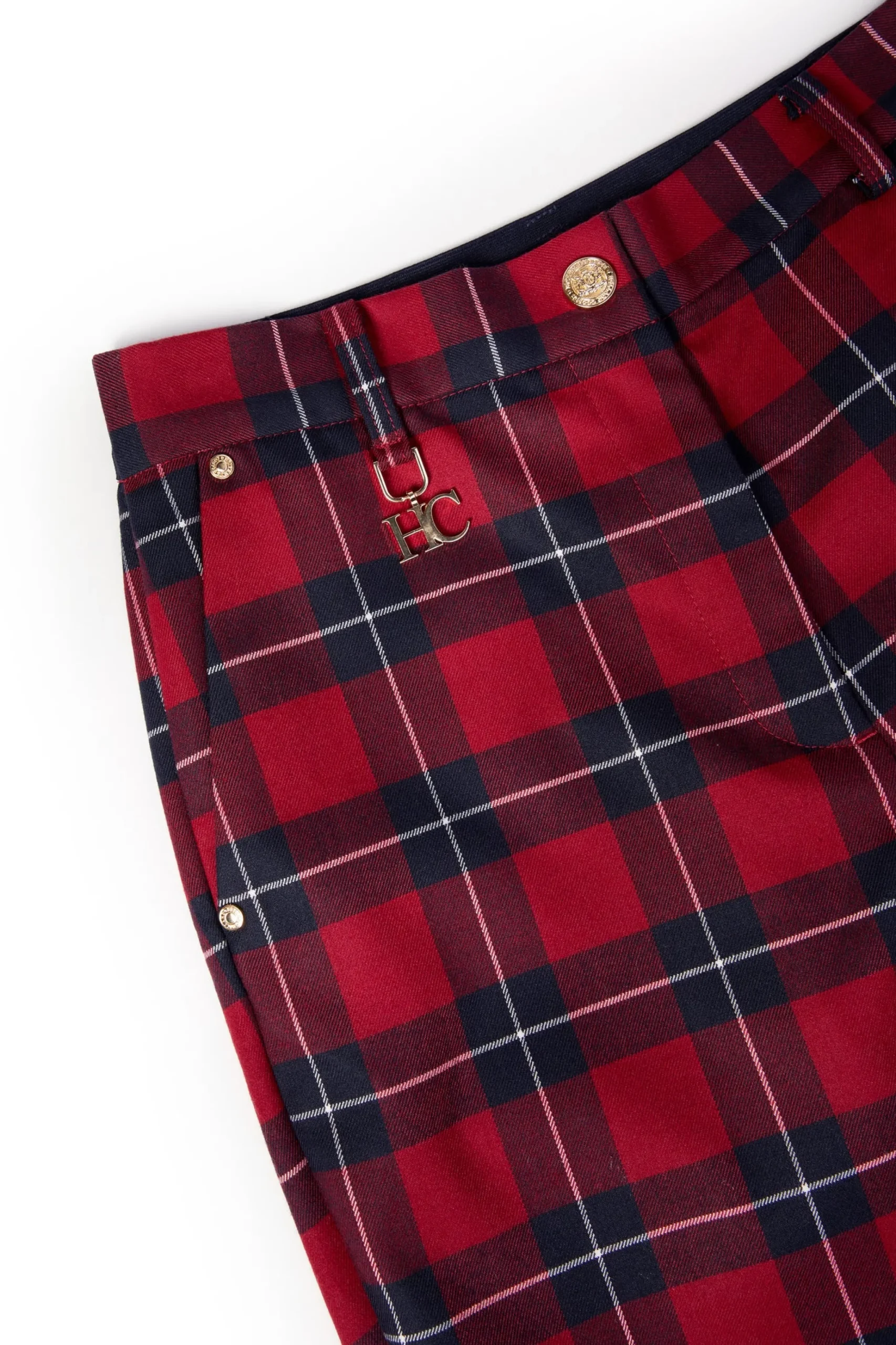 Holland Cooper Charlton Trousers Red Tartan Sale