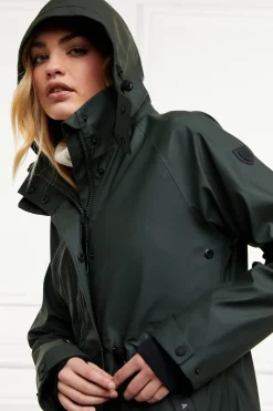 Holland Cooper Chartwell Rain Parka Evergreen Sale