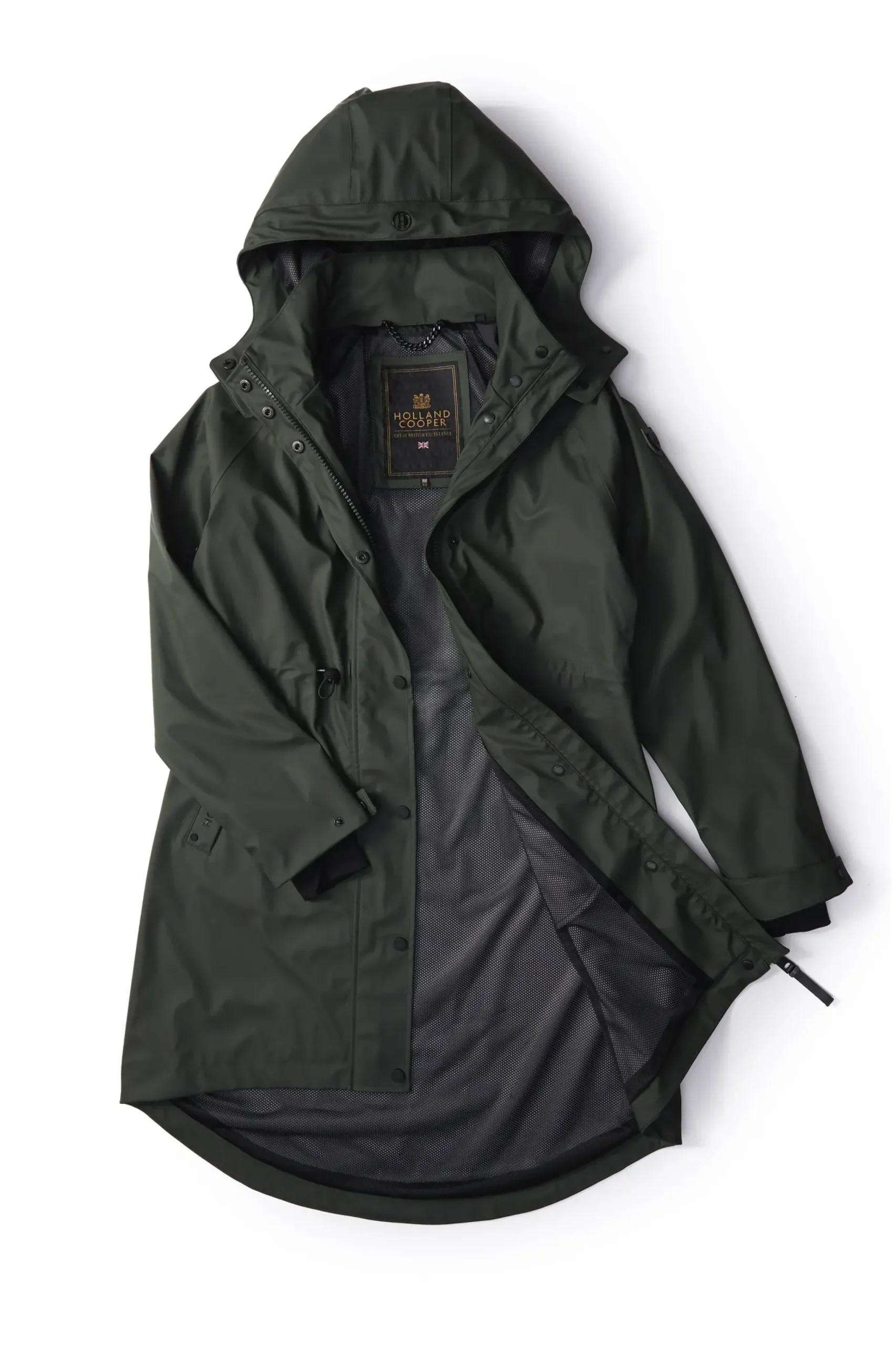 Holland Cooper Chartwell Rain Parka Evergreen Sale
