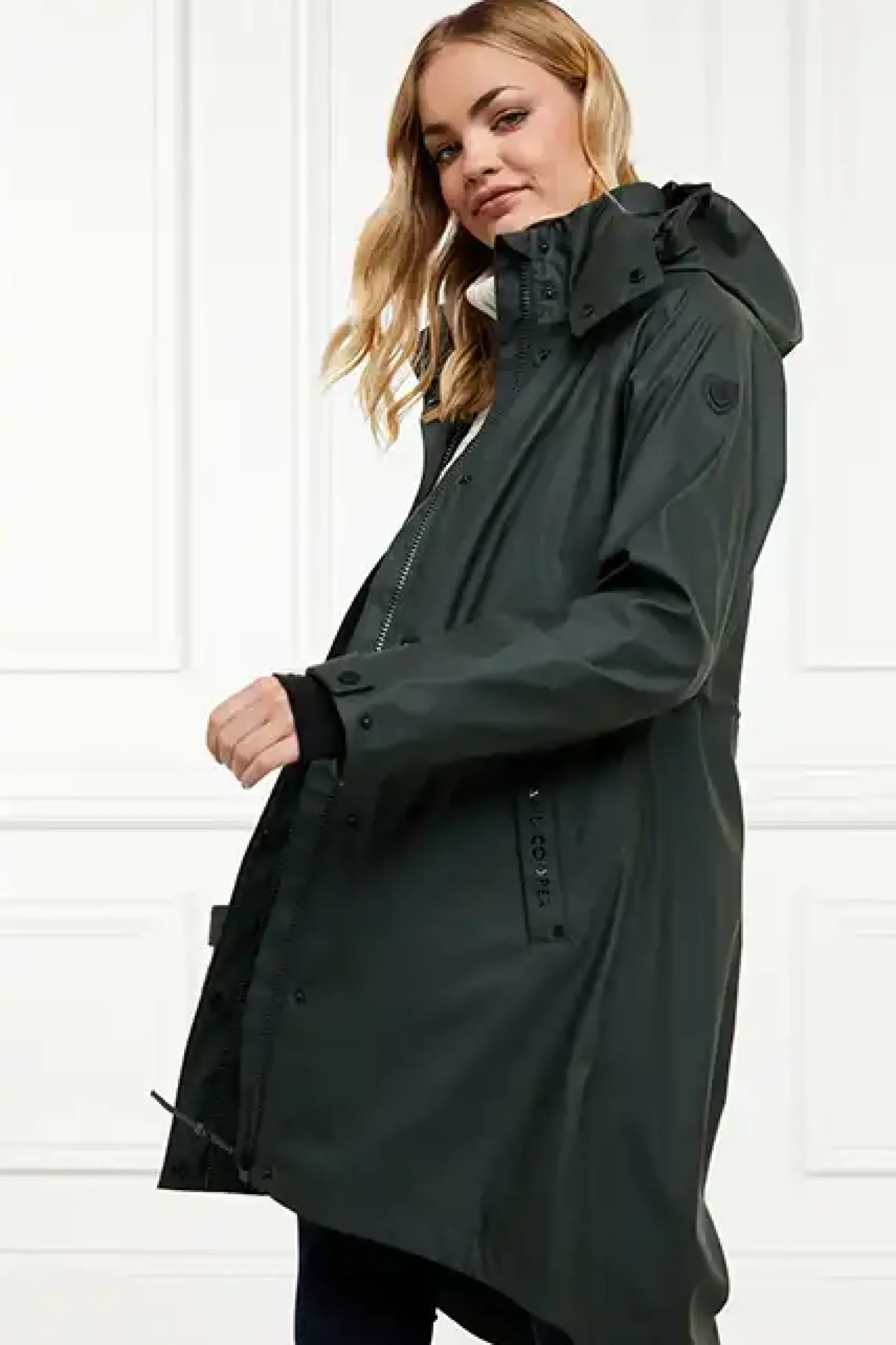 Holland Cooper Chartwell Rain Parka Evergreen Sale