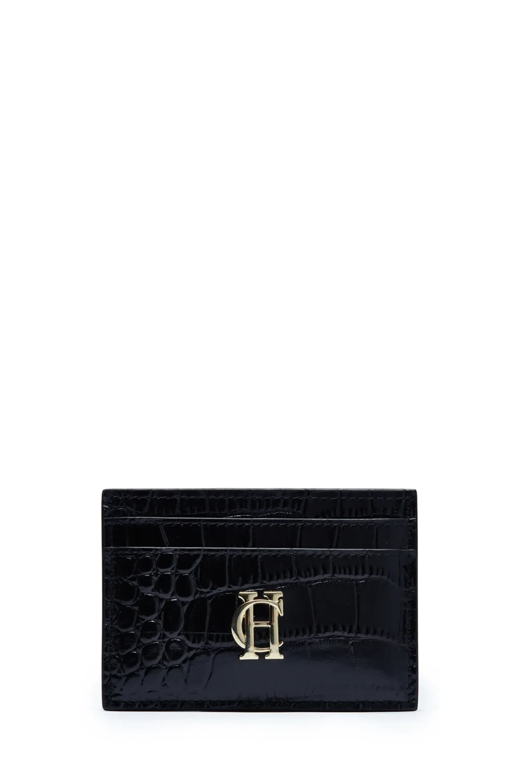 Holland Cooper Chelsea Card Holder Black Croc Clearance