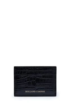 Holland Cooper Chelsea Card Holder Black Croc Clearance