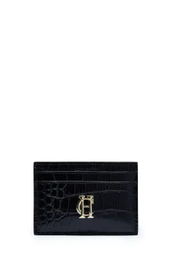 Holland Cooper Chelsea Card Holder Black Croc Clearance
