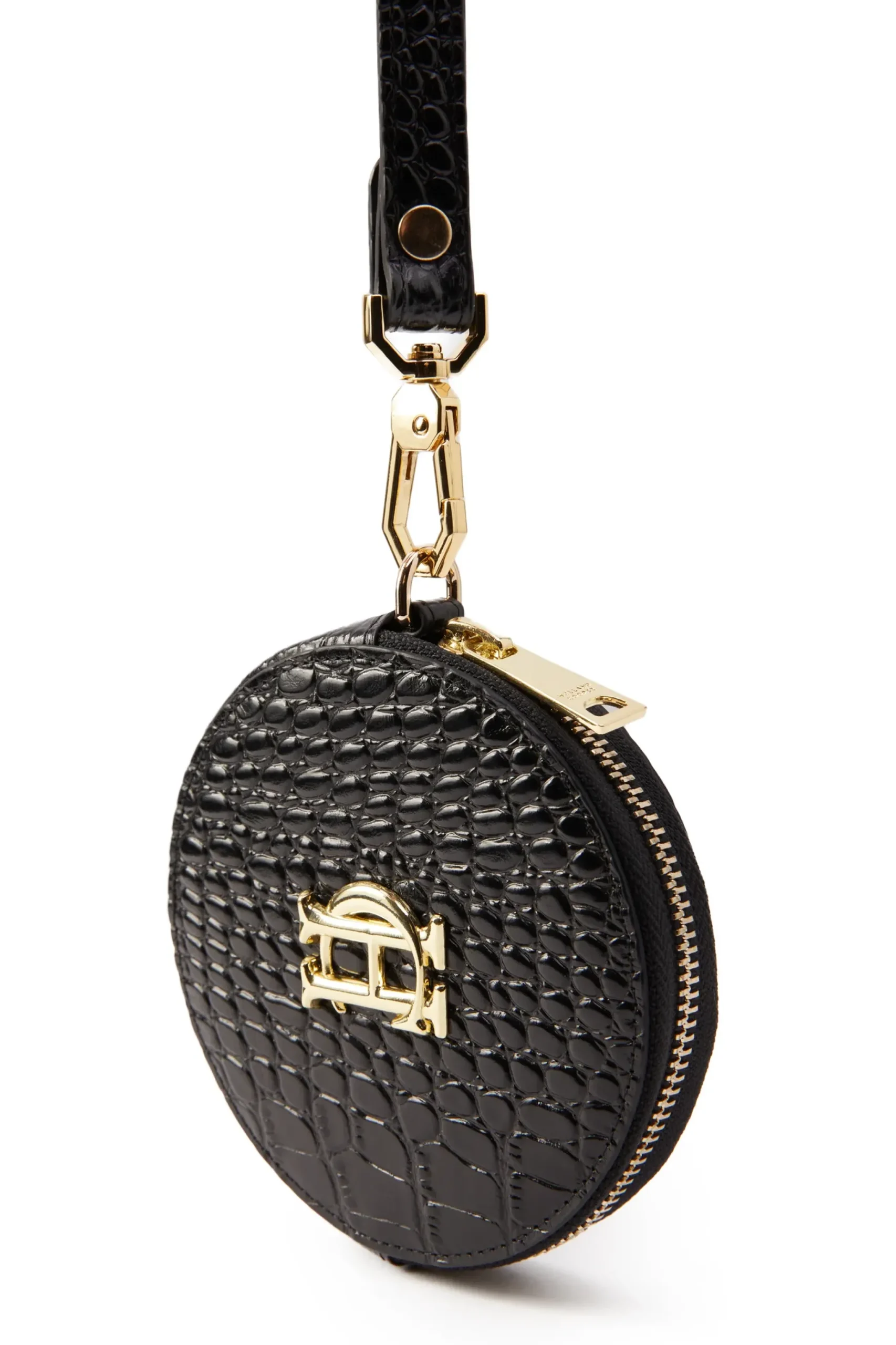 Holland Cooper Chelsea Coin Purse Black Croc Best