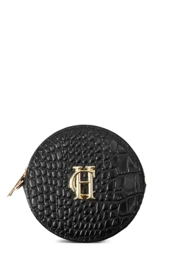 Holland Cooper Chelsea Coin Purse Black Croc Best