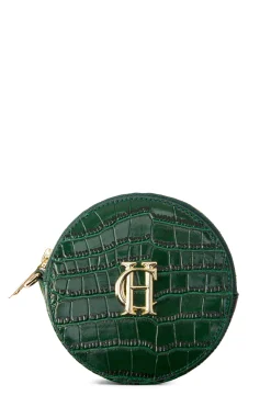 Holland Cooper Chelsea Coin Purse Emerald Croc Outlet