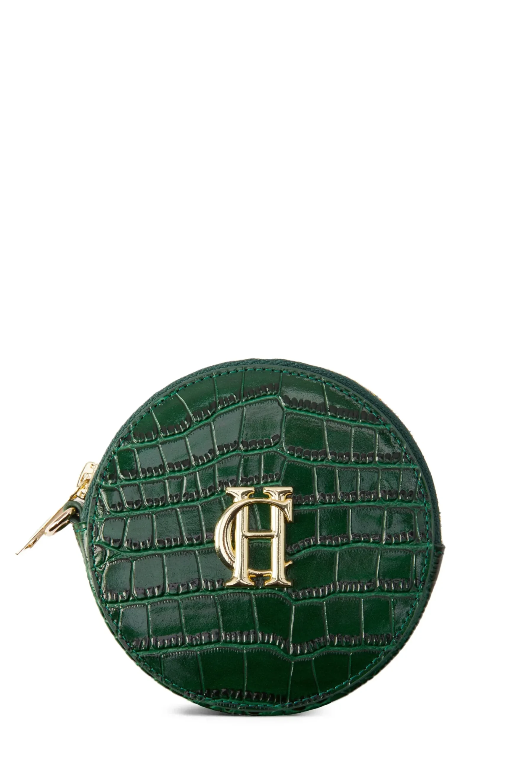 Holland Cooper Chelsea Coin Purse Emerald Croc Outlet
