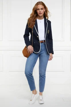Holland Cooper Chelsea Court Trainer Embroidered White Best