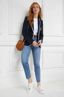 Holland Cooper Chelsea Court Trainer Embroidered White Best