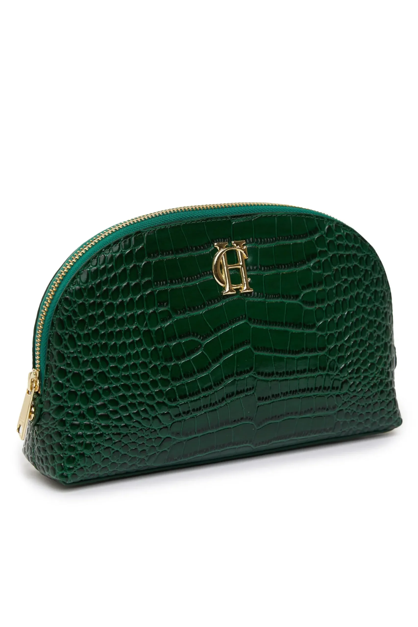Holland Cooper Chelsea Makeup Bag Emerald Croc Online