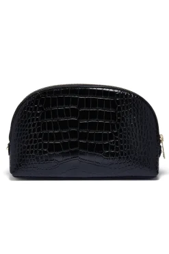 Holland Cooper Chelsea Makeup Bag Black Croc New