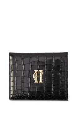 Holland Cooper Chelsea Passport Holder Black Croc Online