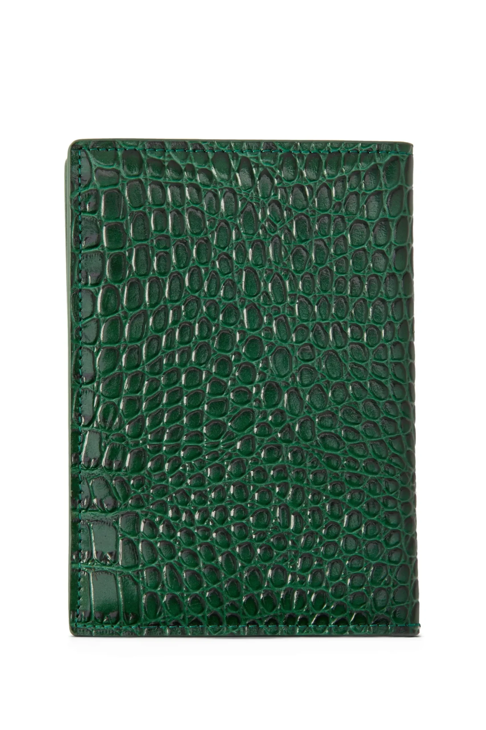 Holland Cooper Chelsea Passport Holder Emerald Croc New