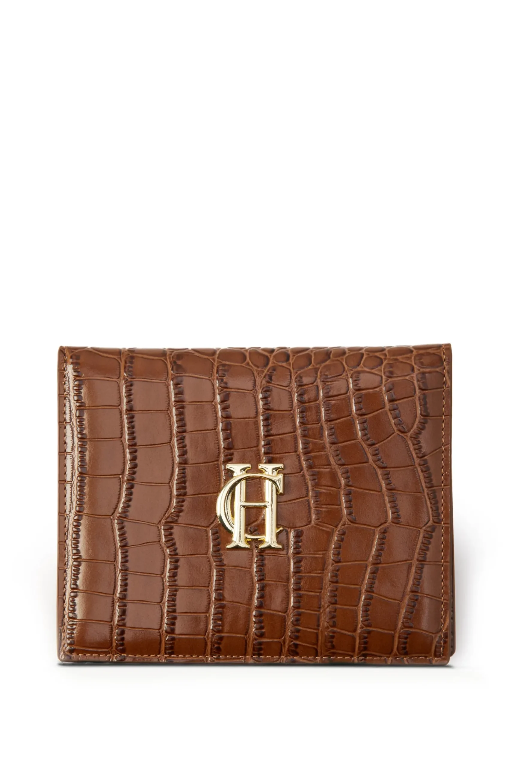 Holland Cooper Chelsea Passport Holder Tan Croc Online