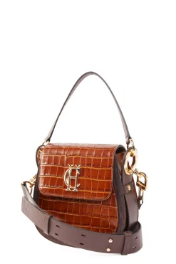 Holland Cooper Chelsea Saddle Bag Tan Croc