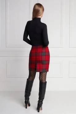 Holland Cooper Chelsea Skirt Red Tartan Sale