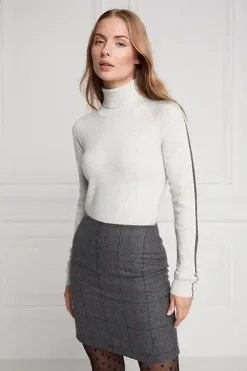 Holland Cooper Chelsea Skirt Mid Blue Check Hot