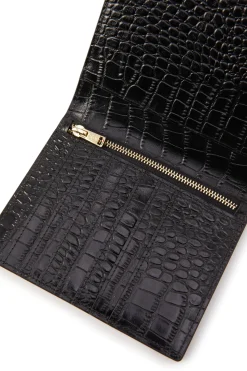 Holland Cooper Chelsea Wallet Black Croc
