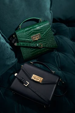 Holland Cooper Cheltenham Bag Emerald Croc Clearance