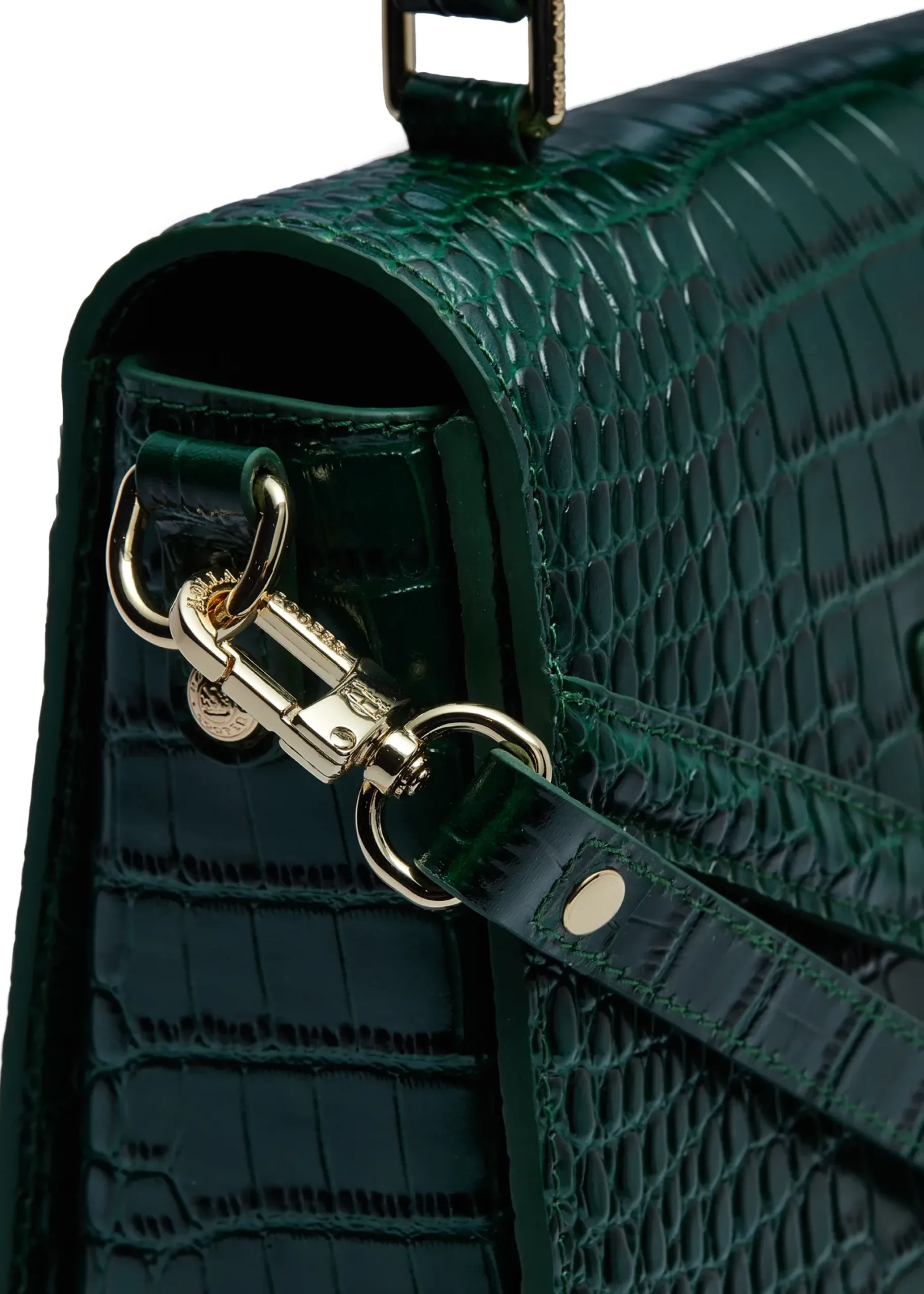 Holland Cooper Cheltenham Bag Emerald Croc Clearance