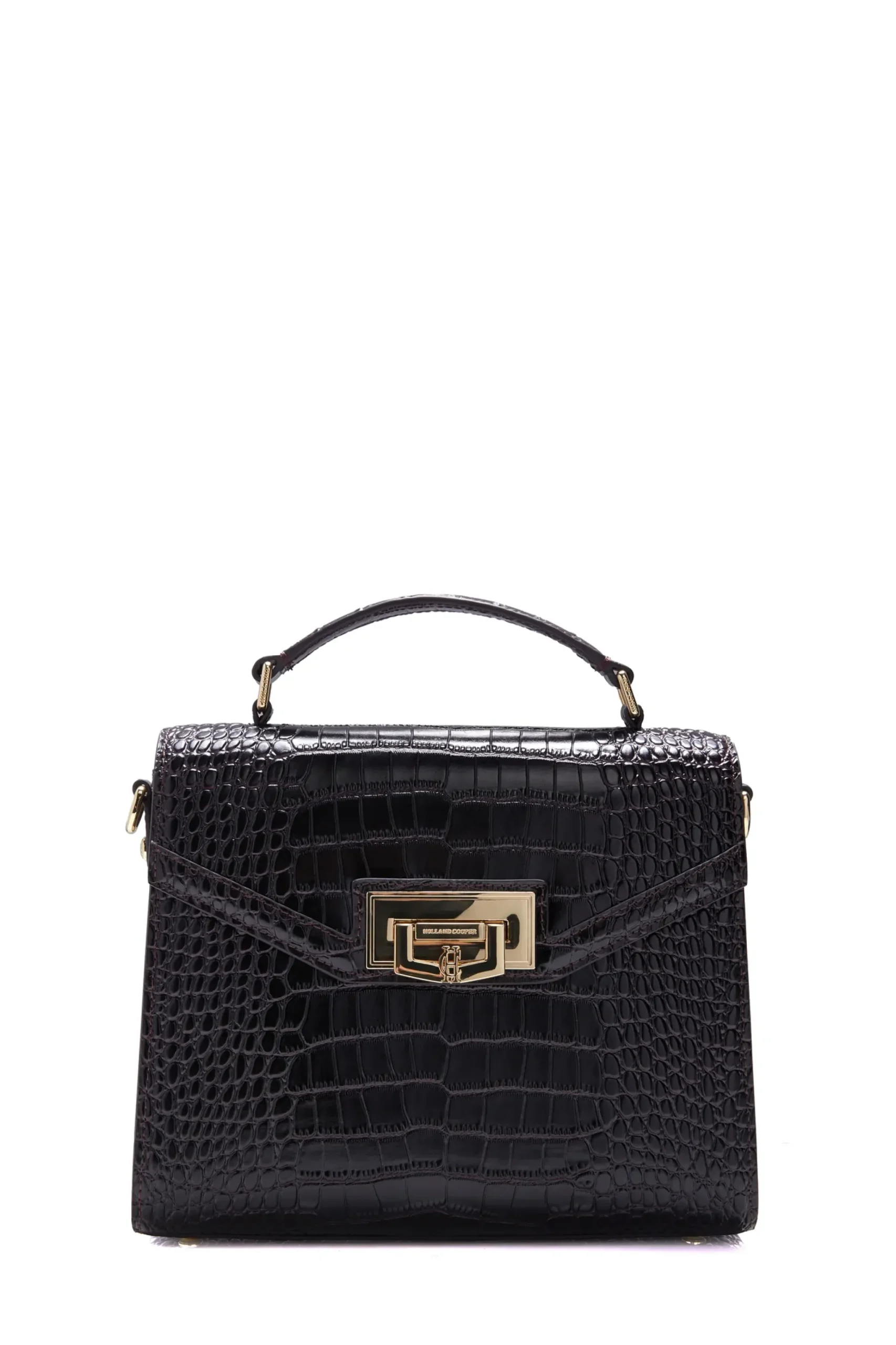 Holland Cooper Cheltenham Bag Rich Chocolate Croc New