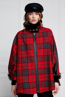 Holland Cooper Chiltern Cape Red Tartan Best