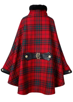 Holland Cooper Chiltern Cape Red Tartan Best