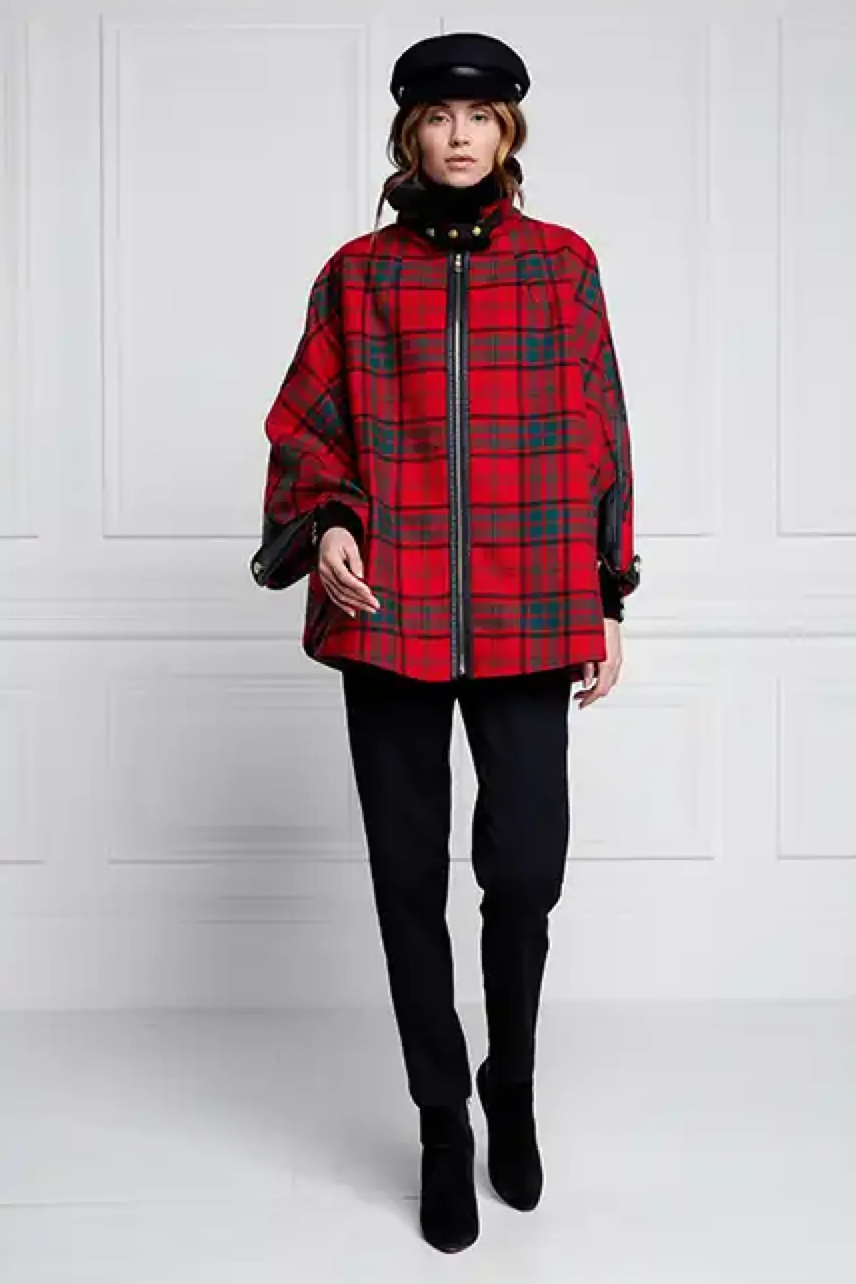 Holland Cooper Chiltern Cape Red Tartan Best