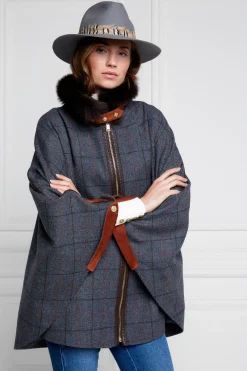 Holland Cooper Chiltern Cape Mid Blue Check Hot