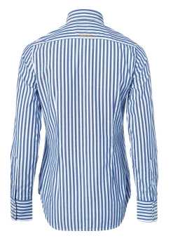 Holland Cooper Classic Button Down Shirt Navy Stripe