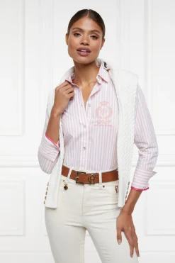 Holland Cooper Classic Button Down Shirt Pink Stripe Sale