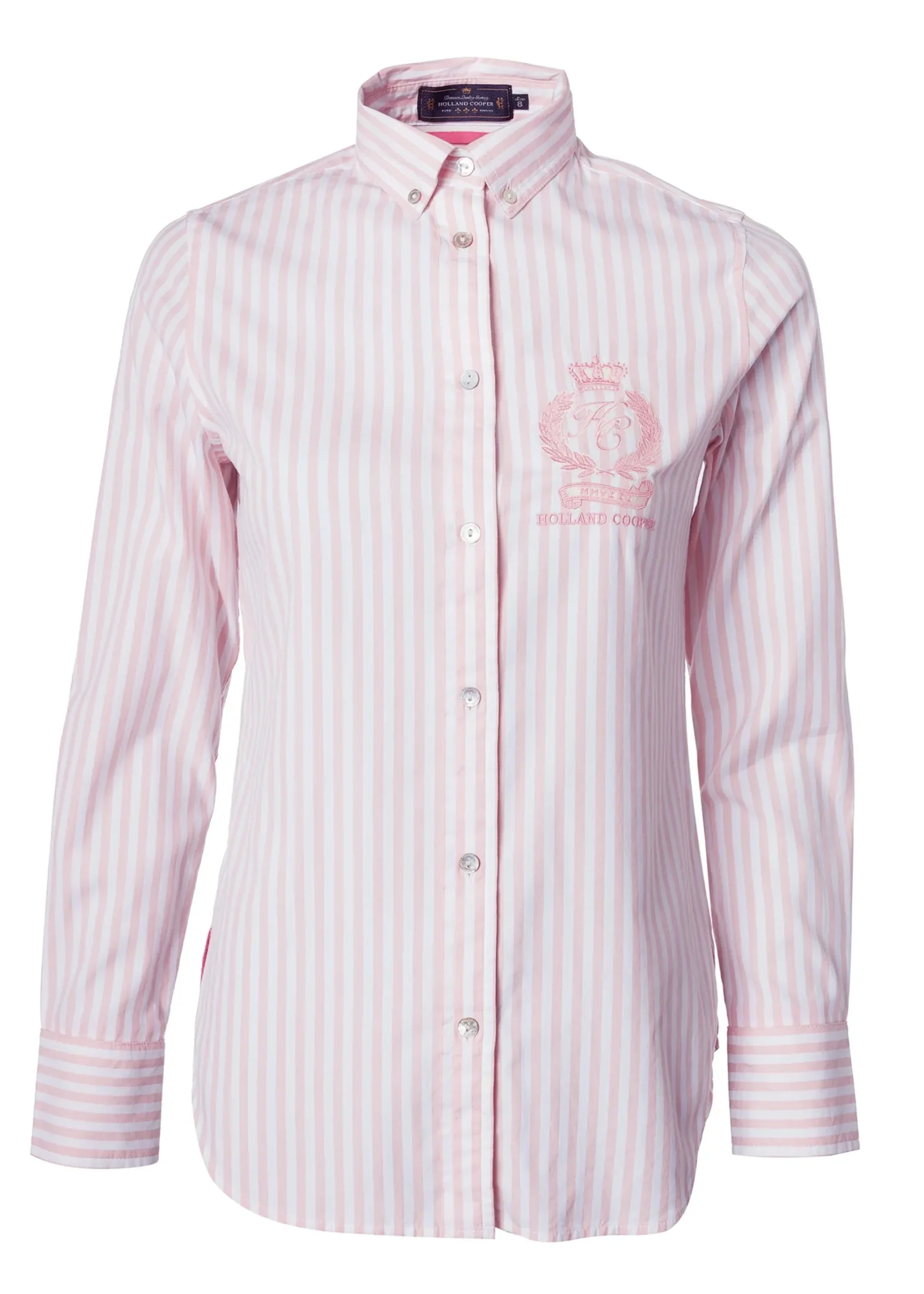 Holland Cooper Classic Button Down Shirt Pink Stripe Sale