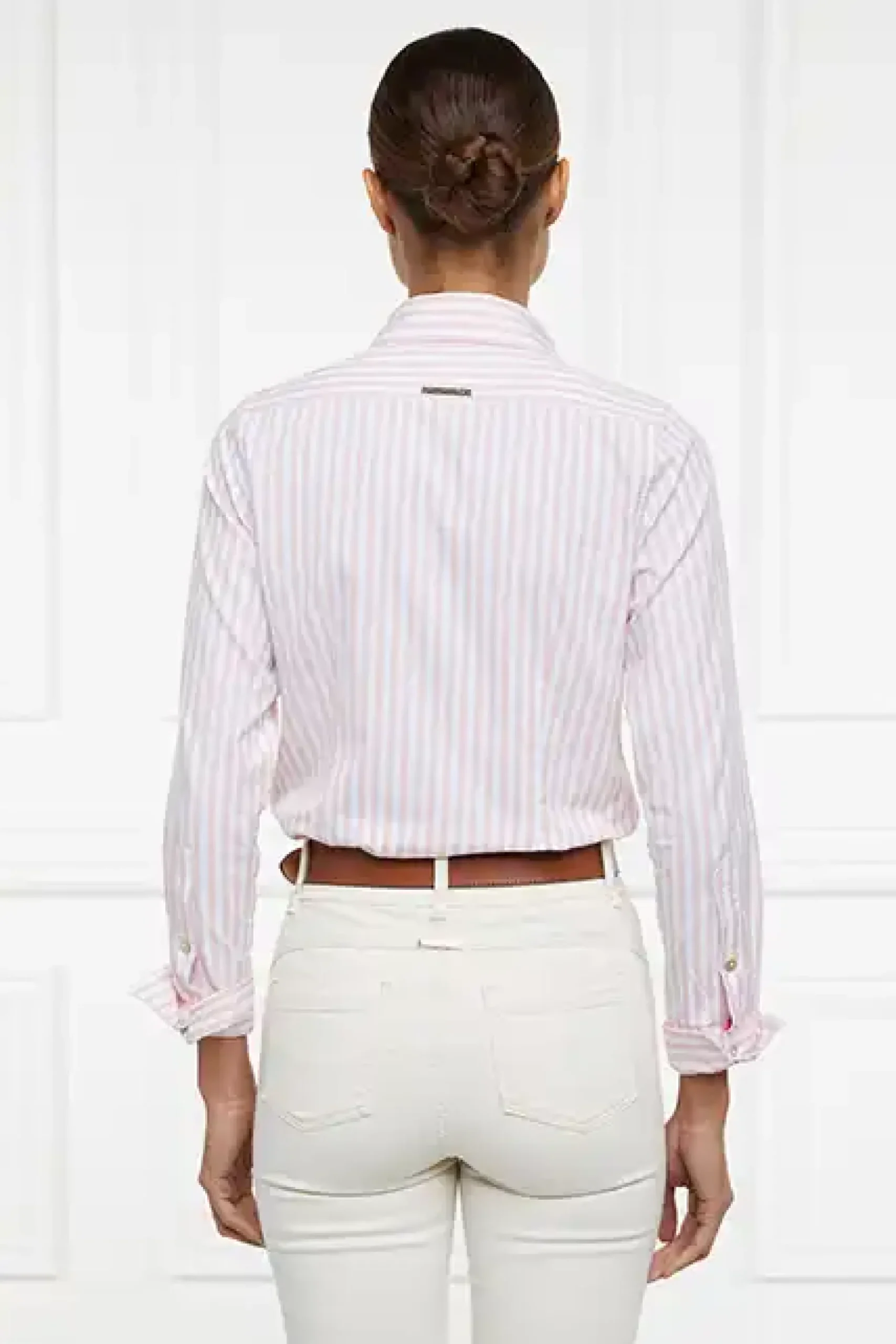 Holland Cooper Classic Button Down Shirt Pink Stripe Sale