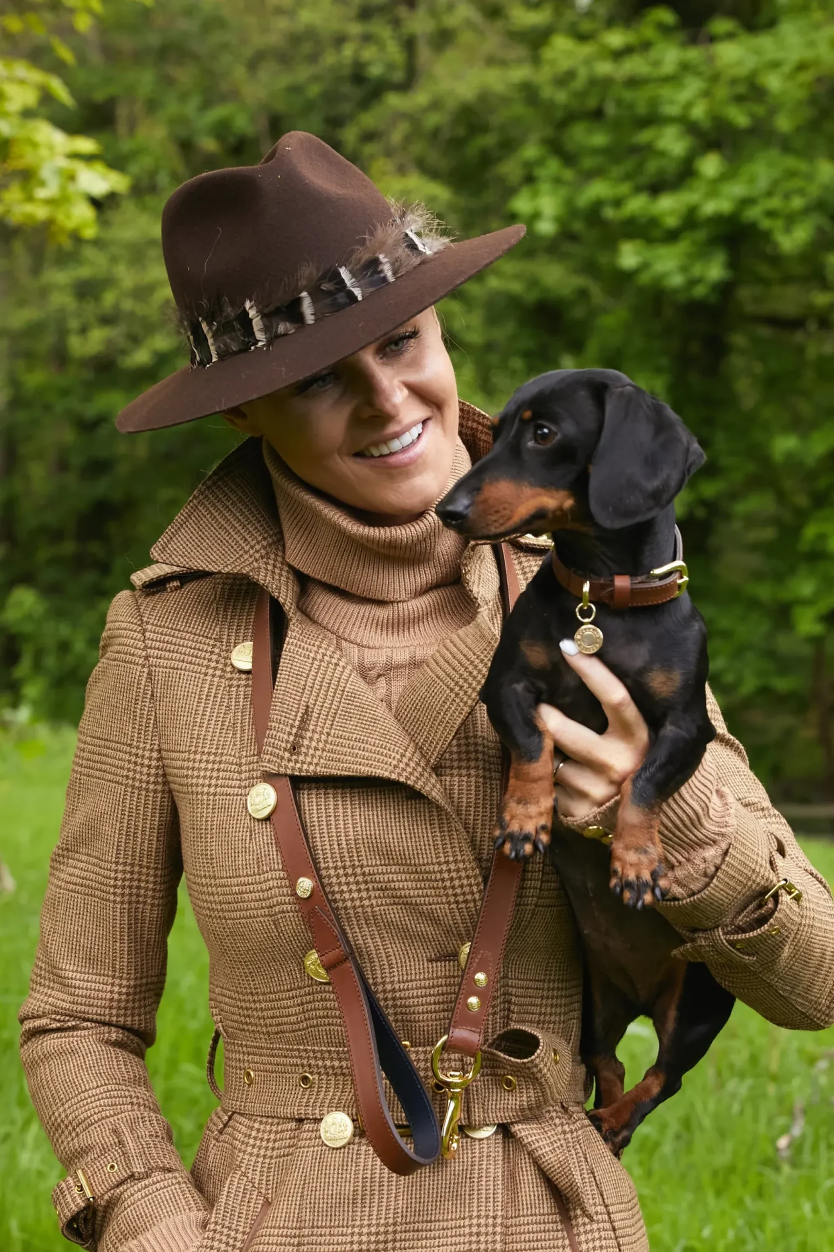 Holland Cooper Classic Dog Lead Chestnut