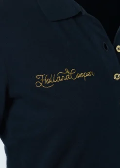 Holland Cooper Classic Long Sleeve Polo Shirt Ink Navy Sale