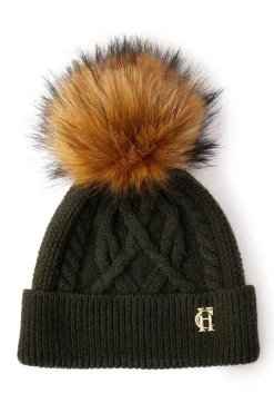 Holland Cooper Cortina Bobble Hat Fern Green