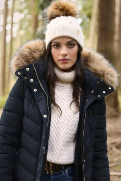 Holland Cooper Cortina Bobble Hat Oatmeal Best