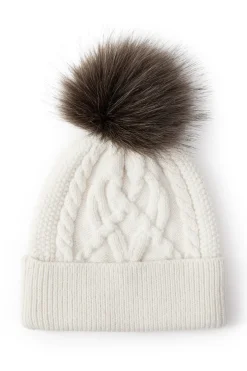 Holland Cooper Cortina Bobble Hat Cream Outlet
