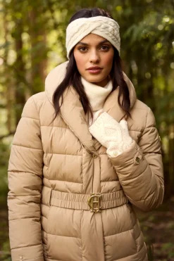 Holland Cooper Cortina Fingerless Gloves Oatmeal Hot
