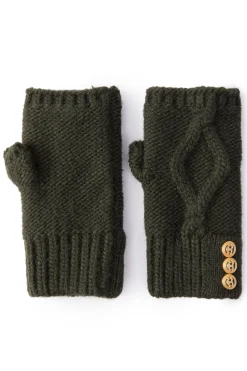 Holland Cooper Cortina Fingerless Gloves Fern Green Hot