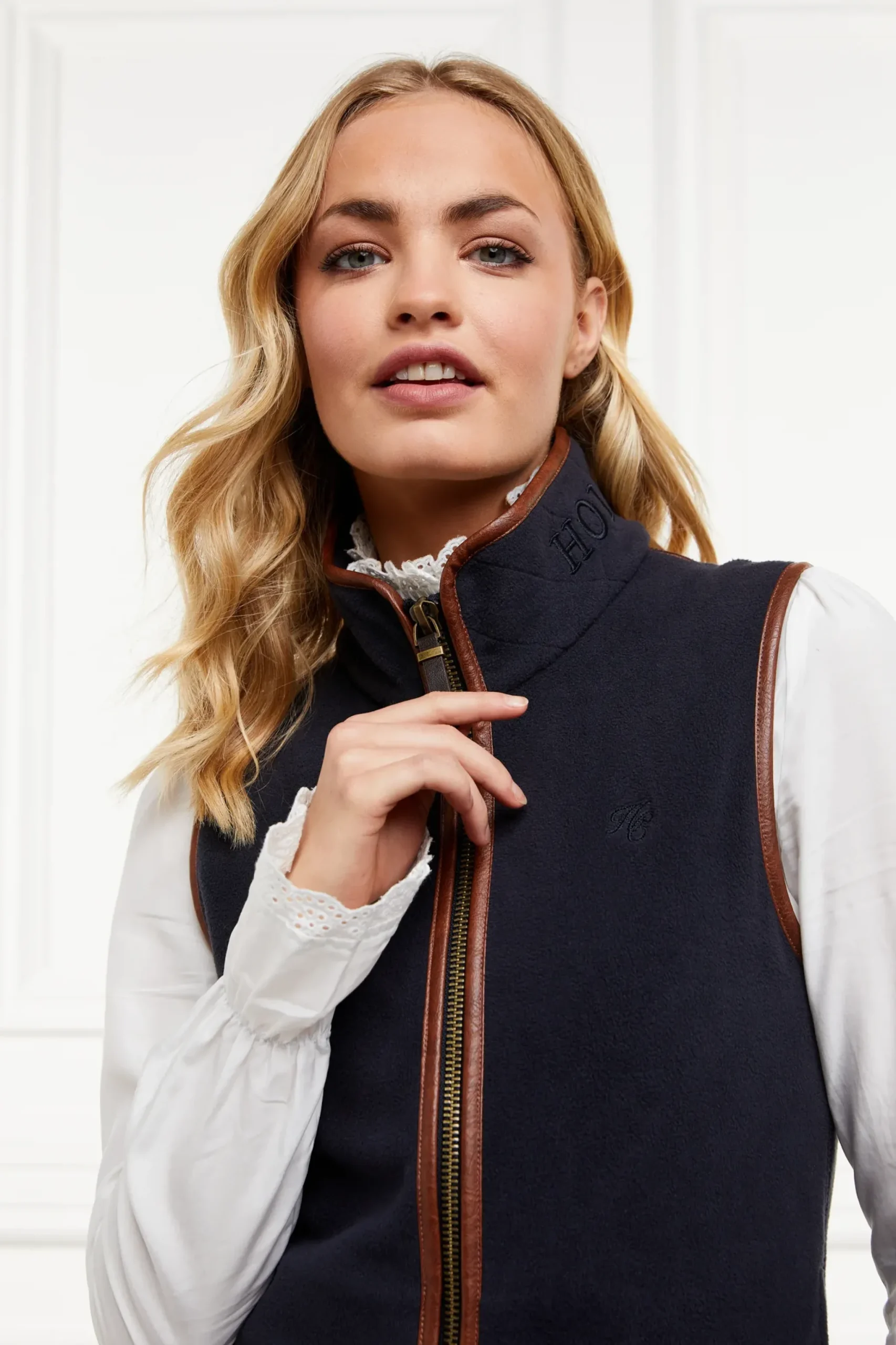 Holland Cooper Country Fleece Gilet Ink Navy New