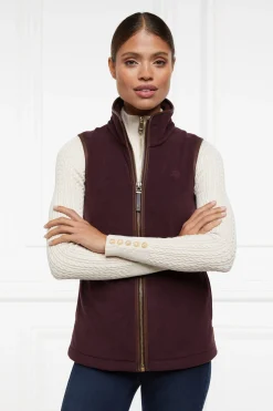 Holland Cooper Country Fleece Gilet Mulberry Online