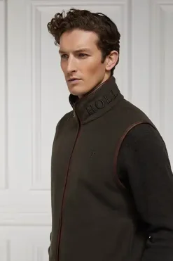 Holland Cooper Country Fleece Gilet Khaki Best