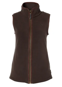 Holland Cooper Country Fleece Gilet Chocolate