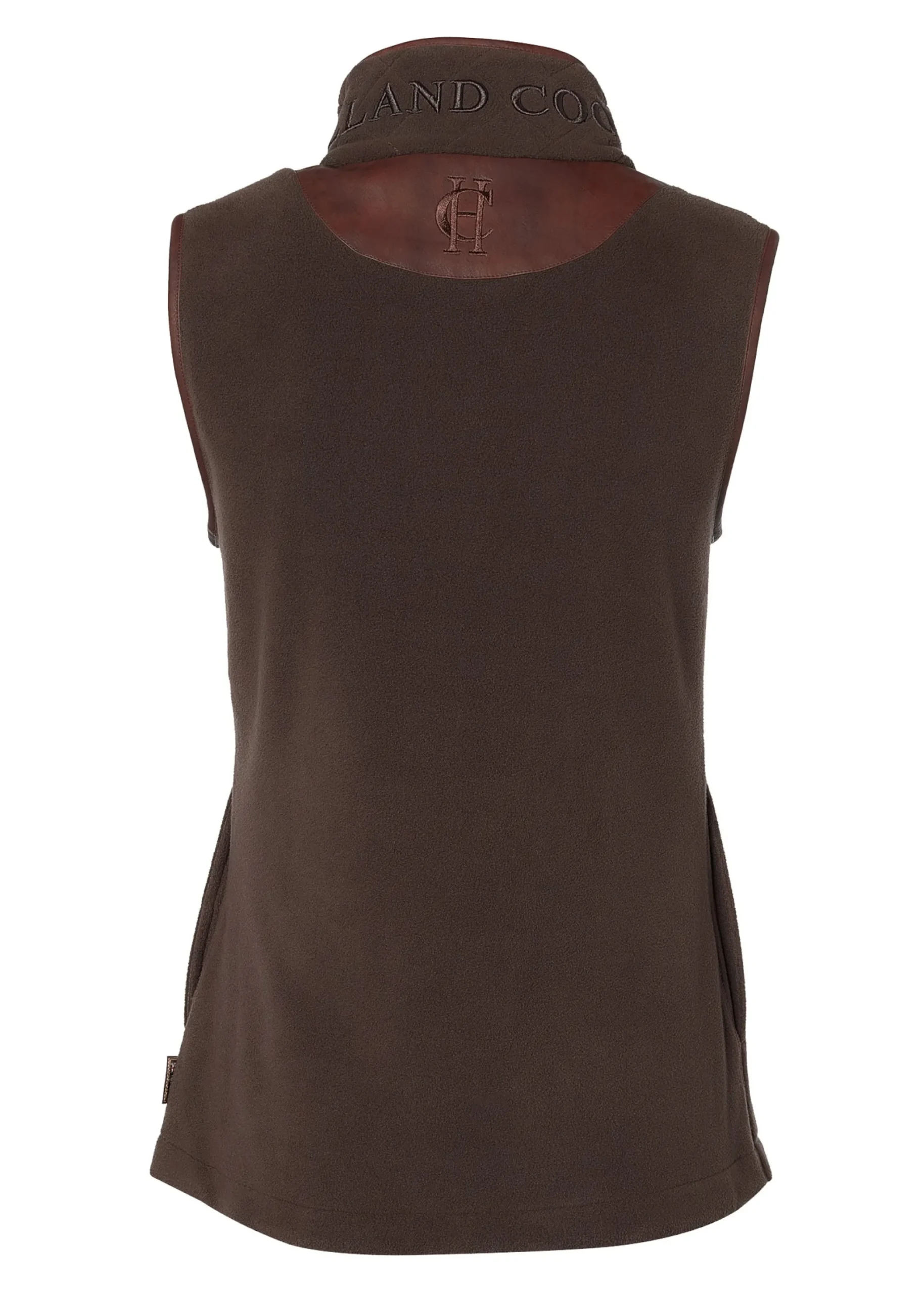 Holland Cooper Country Fleece Gilet Chocolate