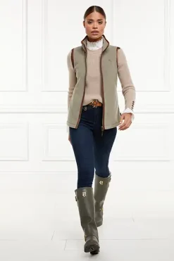 Holland Cooper Country Fleece Gilet Sage New