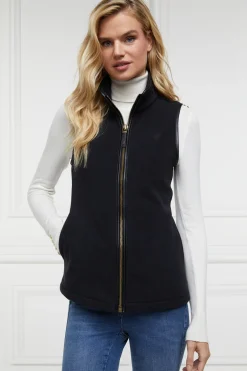 Holland Cooper Country Fleece Gilet Black Clearance