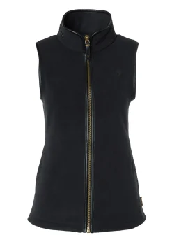 Holland Cooper Country Fleece Gilet Black Clearance