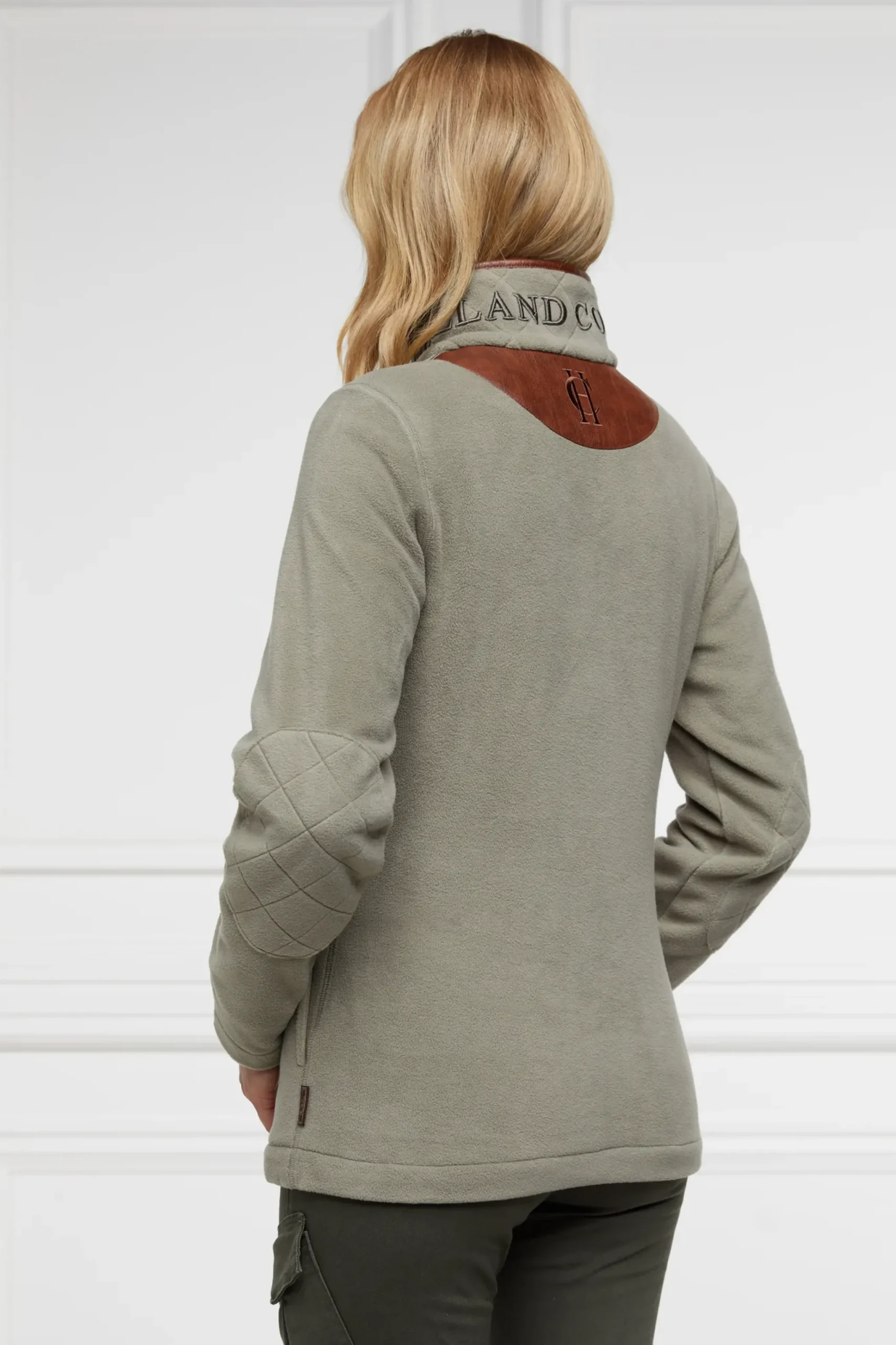 Holland Cooper Country Fleece Half Zip Sage Discount